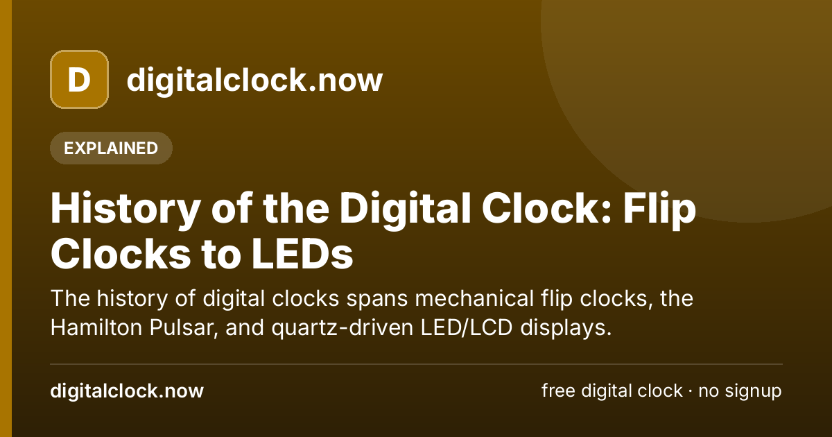 History of the Digital Clock: Flip Clocks to LEDs